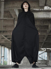 Loose Simple Black Harem Pants